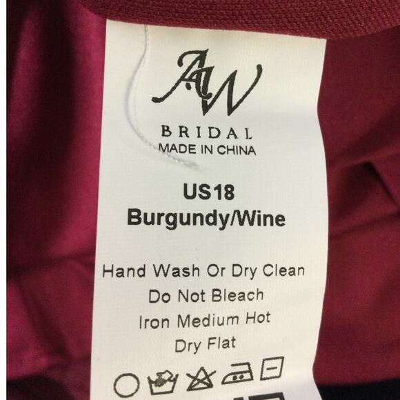 AW BRIDAL 18 2X plus burgundy Natasha evening gala formal party maxi dress B83 - Picture 9 of 9